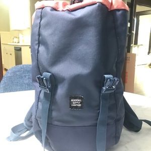 Herschel LARGE drawstring navy red backpack